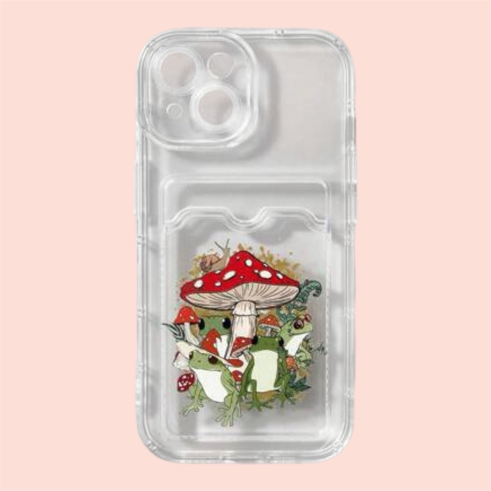 Fairycore Mushroom Frog iPhone Wallet Case